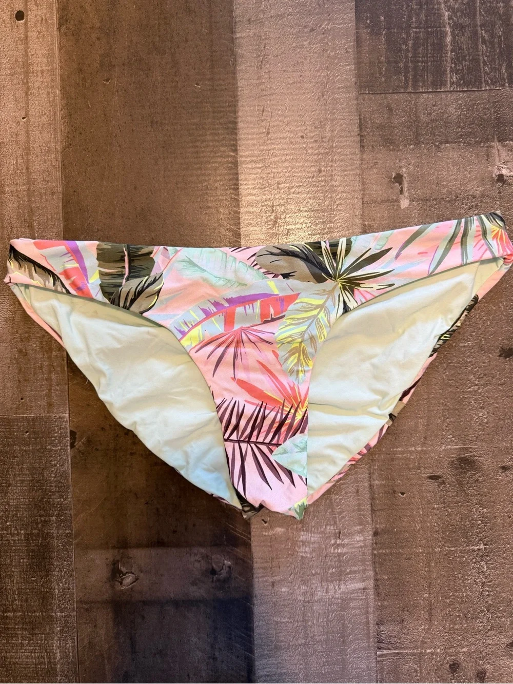 PILYQ Tropical Print Bikini Bottom size Large